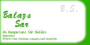 balazs sar business card